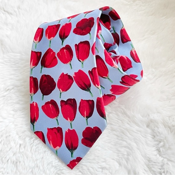 GUCCI Silk Flower Print Mens tie - Picture 1 of 7